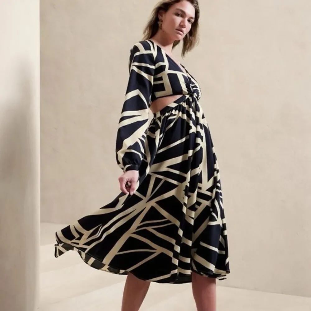 Banana Republic Twist Front Midi Dress